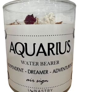 Aquarius Zodiac Candle