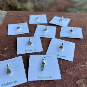 Moldavite Pendant, Moldavite Pendants, Sterling Silver Moldavite Necklace